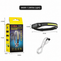 230° LED band plus a spotlight, hands-free.