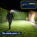 230° LED band plus a spotlight, hands-free.