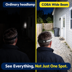 230° LED band plus a spotlight, hands-free.
