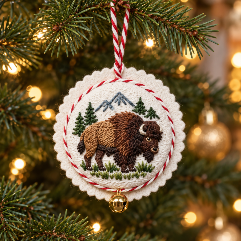 Set of 12 U.S. National Park Christmas Ornament Embroidery Kits