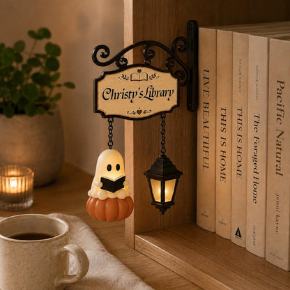 Reading Ghost Lantern Bookshelf Lamp