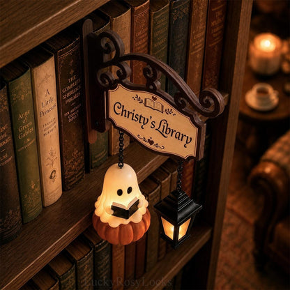Reading Ghost Lantern Bookshelf Lamp