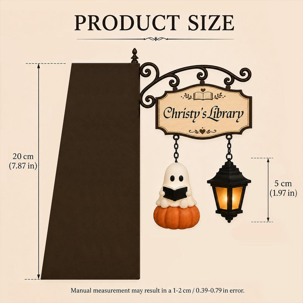 Reading Ghost Lantern Bookshelf Lamp
