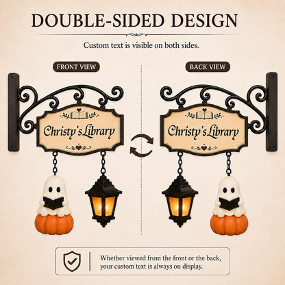 Reading Ghost Lantern Bookshelf Lamp