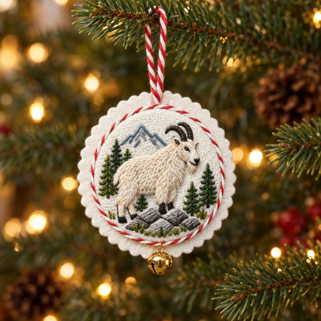 Set of 12 U.S. National Park Christmas Ornament Embroidery Kits