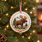 Set of 12 U.S. National Park Christmas Ornament Embroidery Kits