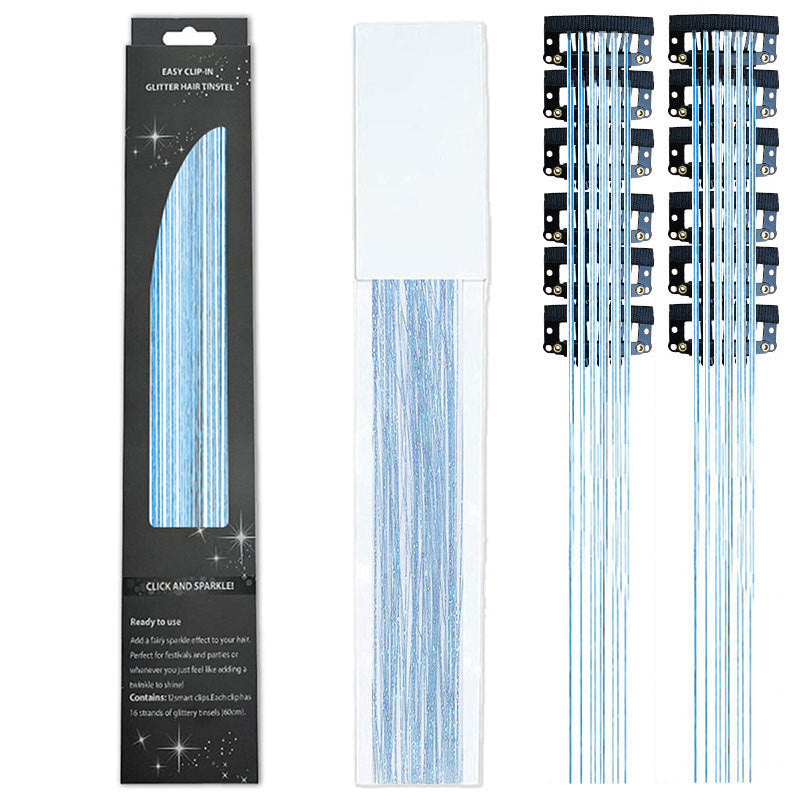 Women's Silk-Smooth Clip-In Tinsel Hair Extensions Kit - 12 Pcs
