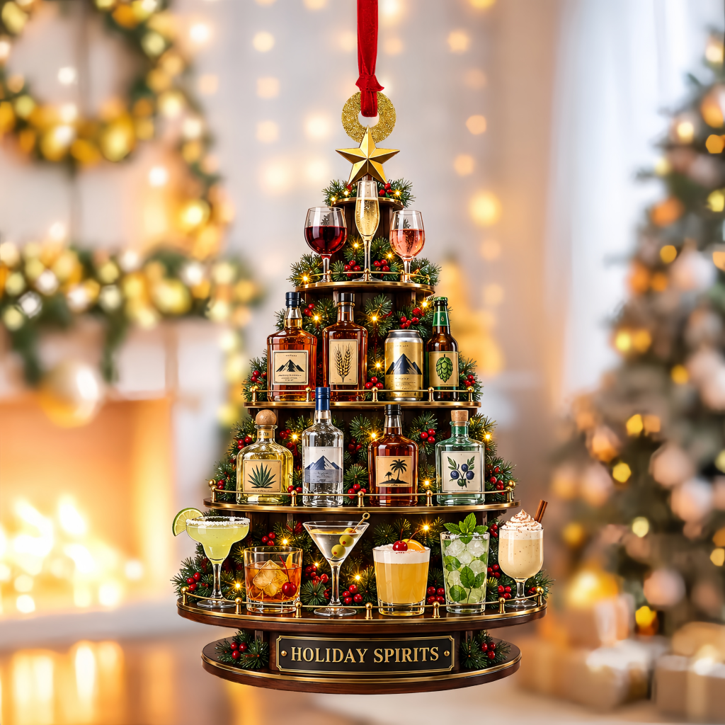 Whisky Christmas Ornament
