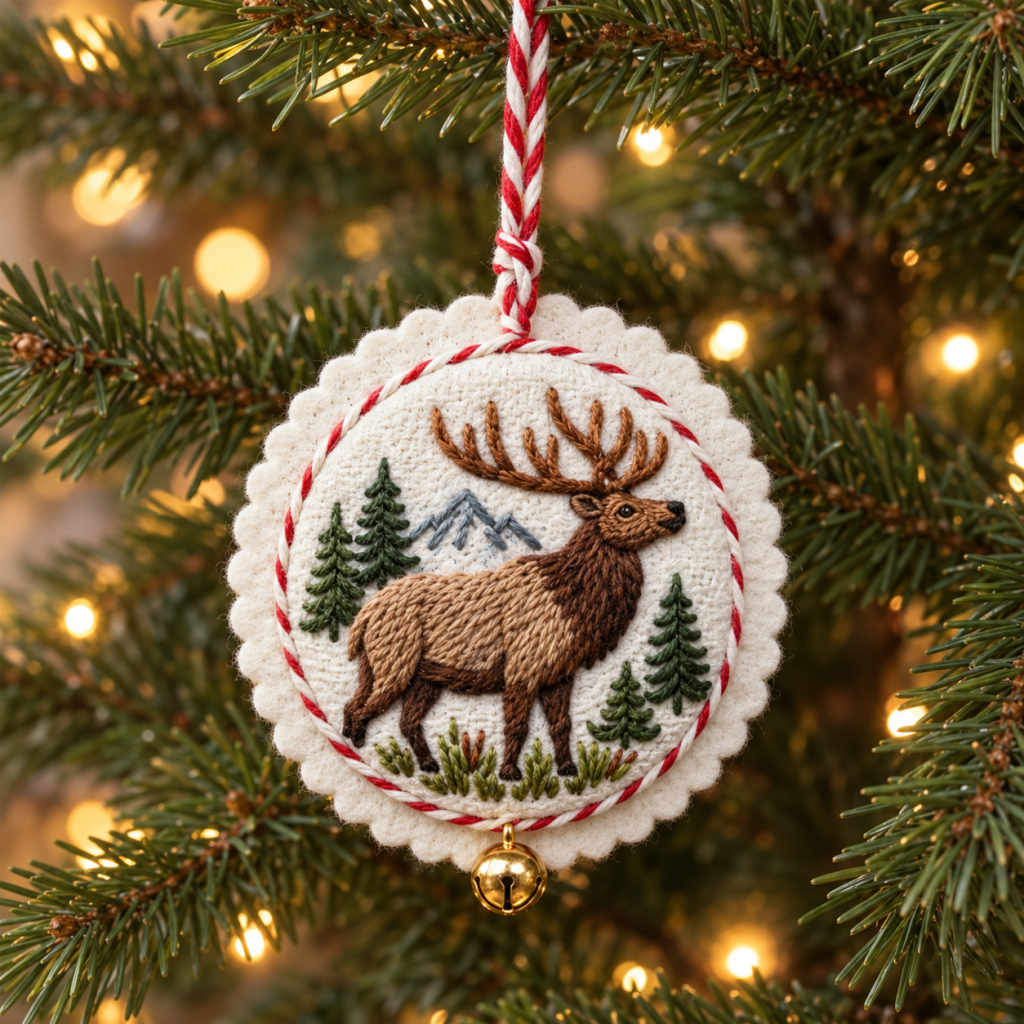 Set of 12 U.S. National Park Christmas Ornament Embroidery Kits